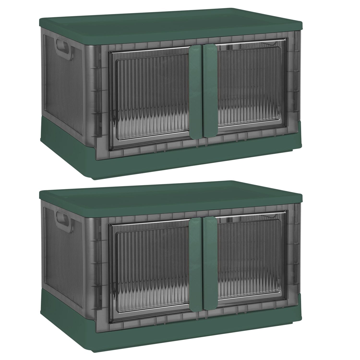 2-Piece: Foldable Stackable Storage Bins with Lid __stock:50 Closet & Storage refund_fee:1800