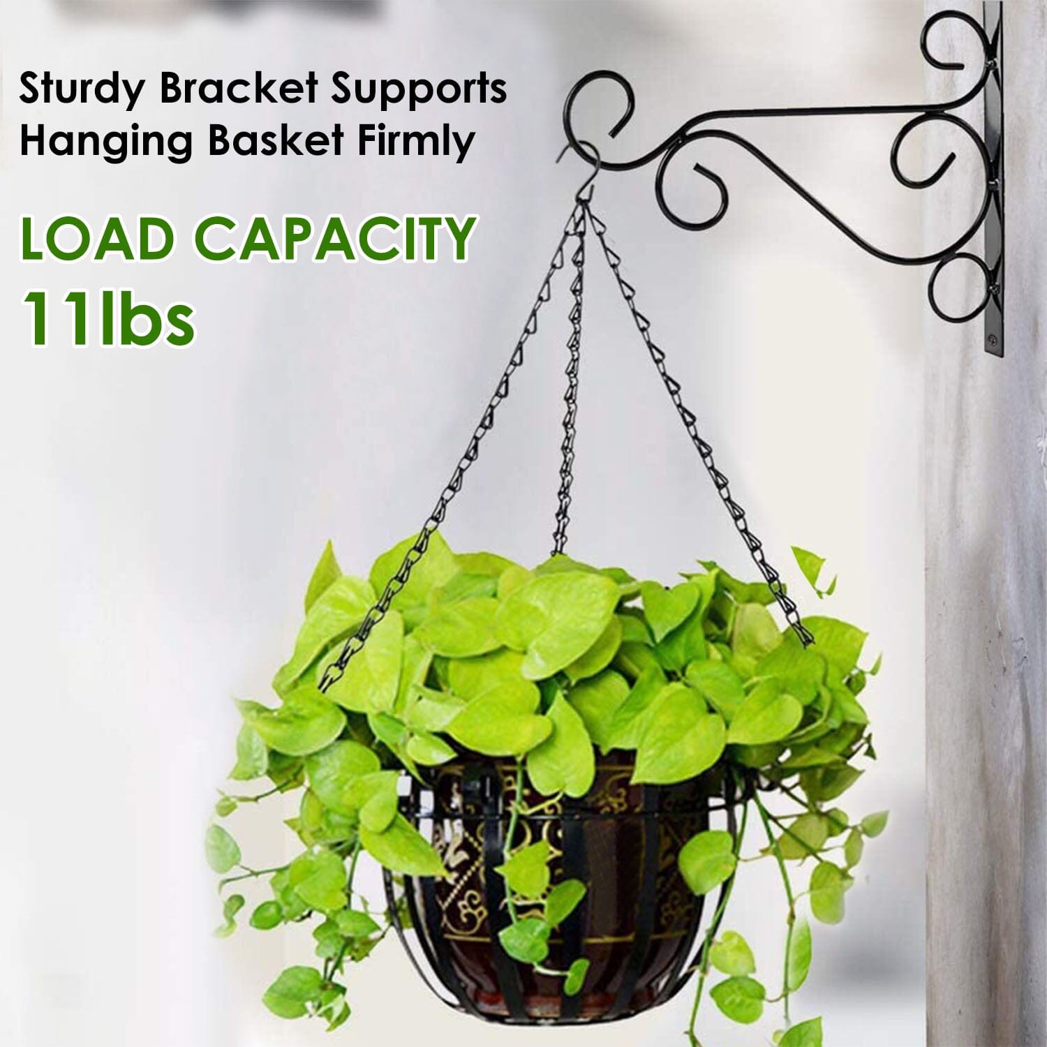 2-Piece: Iron Plant Hanging Bracket Plant Hanger Wall Hooks __stock:50 Garden & Patio Low stock refund_fee:1200