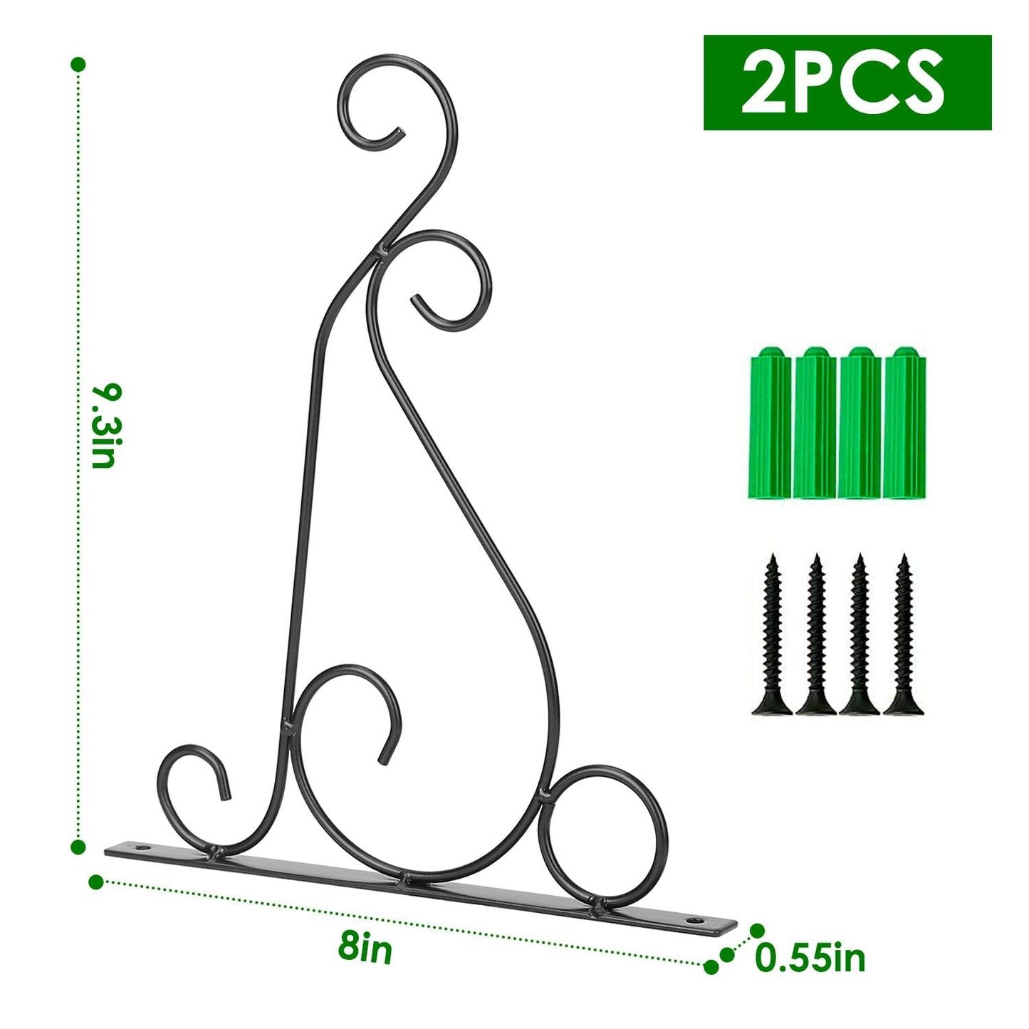 2-Piece: Iron Plant Hanging Bracket Plant Hanger Wall Hooks __stock:50 Garden & Patio Low stock refund_fee:1200