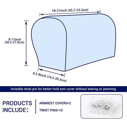 2-Piece: Jacquard Sofa Armrest Slipcover __stock:200 Furniture and Décor refund_fee:800