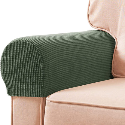 2-Piece: Jacquard Sofa Armrest Slipcover Olive Drab __stock:200 Furniture and Décor refund_fee:800