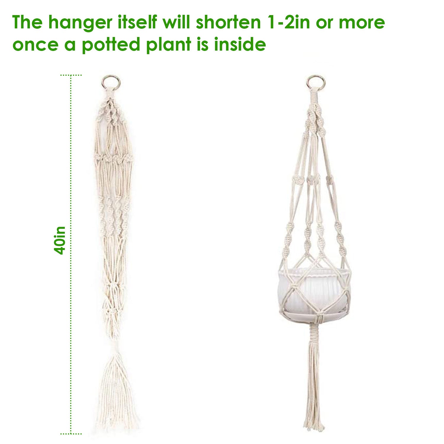 2-Piece: Plant Hanger Flowerpot Net Bag __stock:50 Garden & Patio refund_fee:800