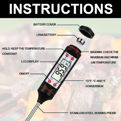 2-Piece Set: Multi-functional Thermometer Pen with High Accuracy and Instant Read __stock:200 Kitchen & Dining refund_fee:800 Warranty