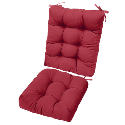 2-Piece Set: Rocking Chair Cushion with Non-Slip Ties Polyester Fiber Filling Wine __stock:50 Furniture and Décor refund_fee:1200