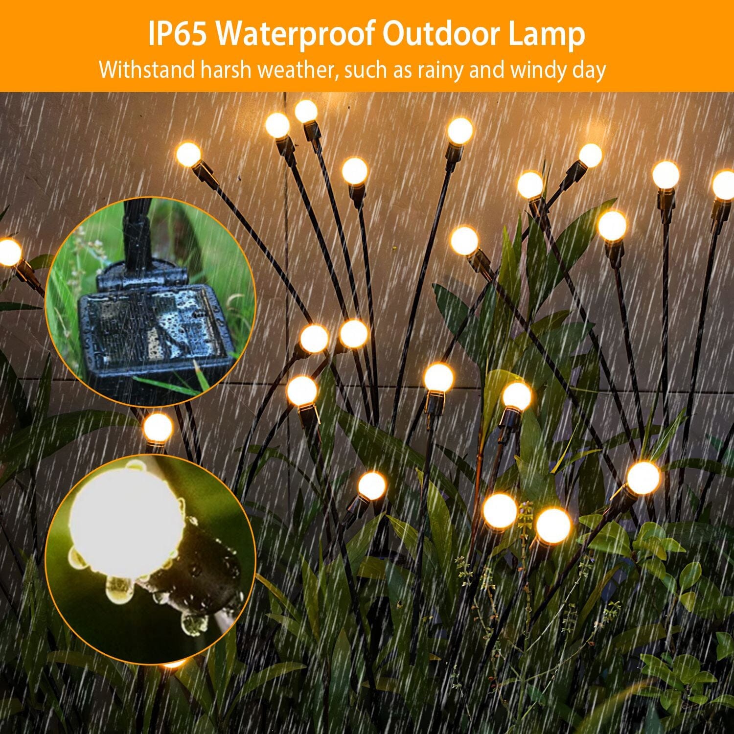 2-Piece: Solar Firefly Lights Swaying Decorative Pathway Lamp __stock:50 refund_fee:1200 show-color-swatches String & Fairy Lights Warranty