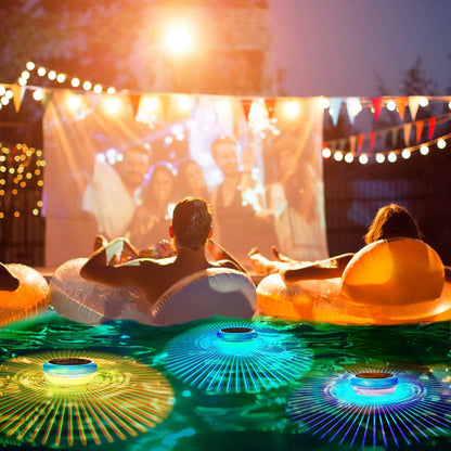 2-Piece: Solar Powered LED Pool Light Gradient Multicolor Changing __stock:50 Outdoor Lighting refund_fee:1200 Warranty