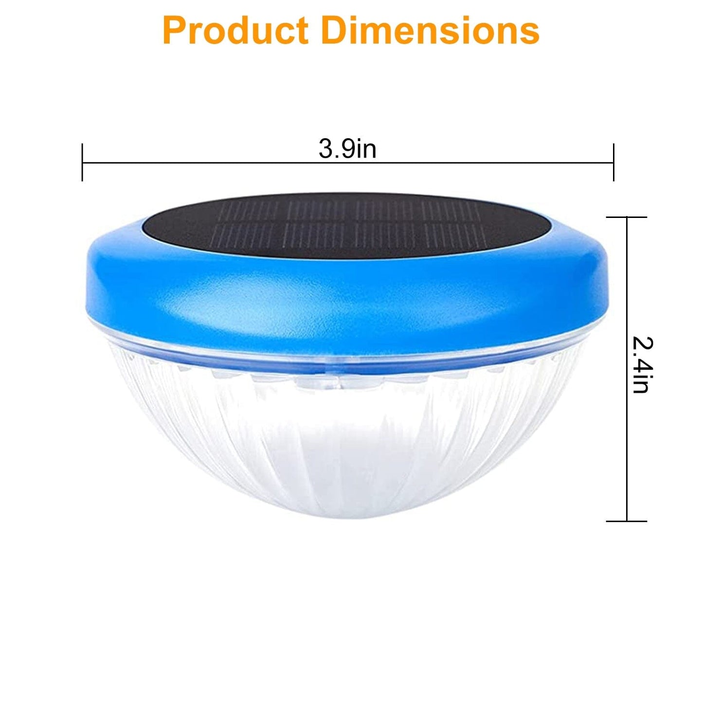 2-Piece: Solar Powered LED Pool Light Gradient Multicolor Changing __stock:50 Outdoor Lighting refund_fee:1200 Warranty