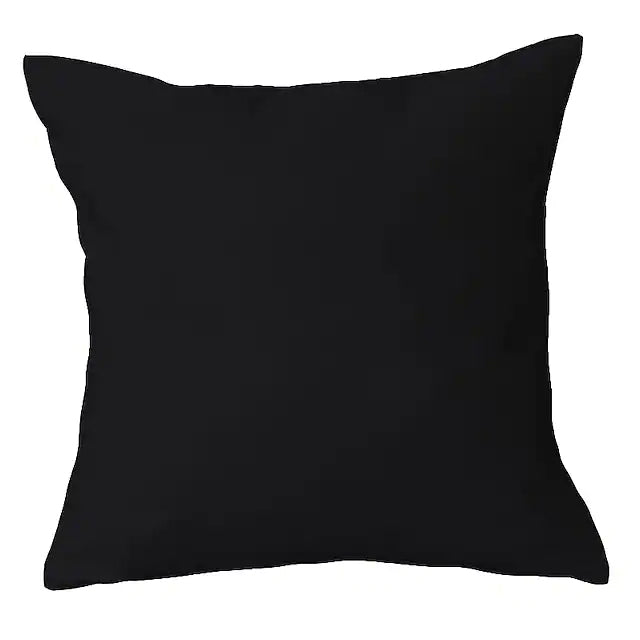 2-Piece: Solid Colored Simple Square Pillowcases Black __stock:200 Furniture and Décor refund_fee:800