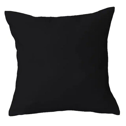 2-Piece: Solid Colored Simple Square Pillowcases Black __stock:200 Furniture and Décor refund_fee:800