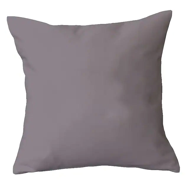 2-Piece: Solid Colored Simple Square Pillowcases Gray __stock:200 Furniture and Décor refund_fee:800
