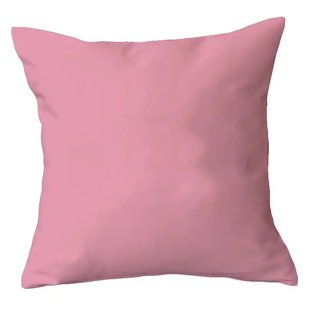 2-Piece: Solid Colored Simple Square Pillowcases Pink __stock:200 Furniture and Décor refund_fee:800