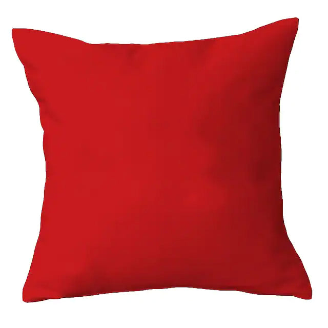 2-Piece: Solid Colored Simple Square Pillowcases Red __stock:200 Furniture and Décor refund_fee:800