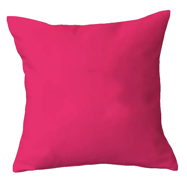 2-Piece: Solid Colored Simple Square Pillowcases Rose __stock:200 Furniture and Décor refund_fee:800