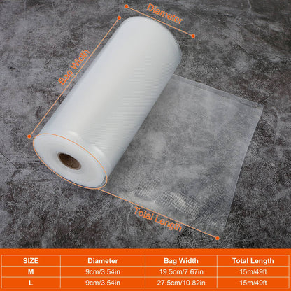 2-Piece: Vacuum Sealer Bag Rolls Kitchen & Dining refund_fee:1200