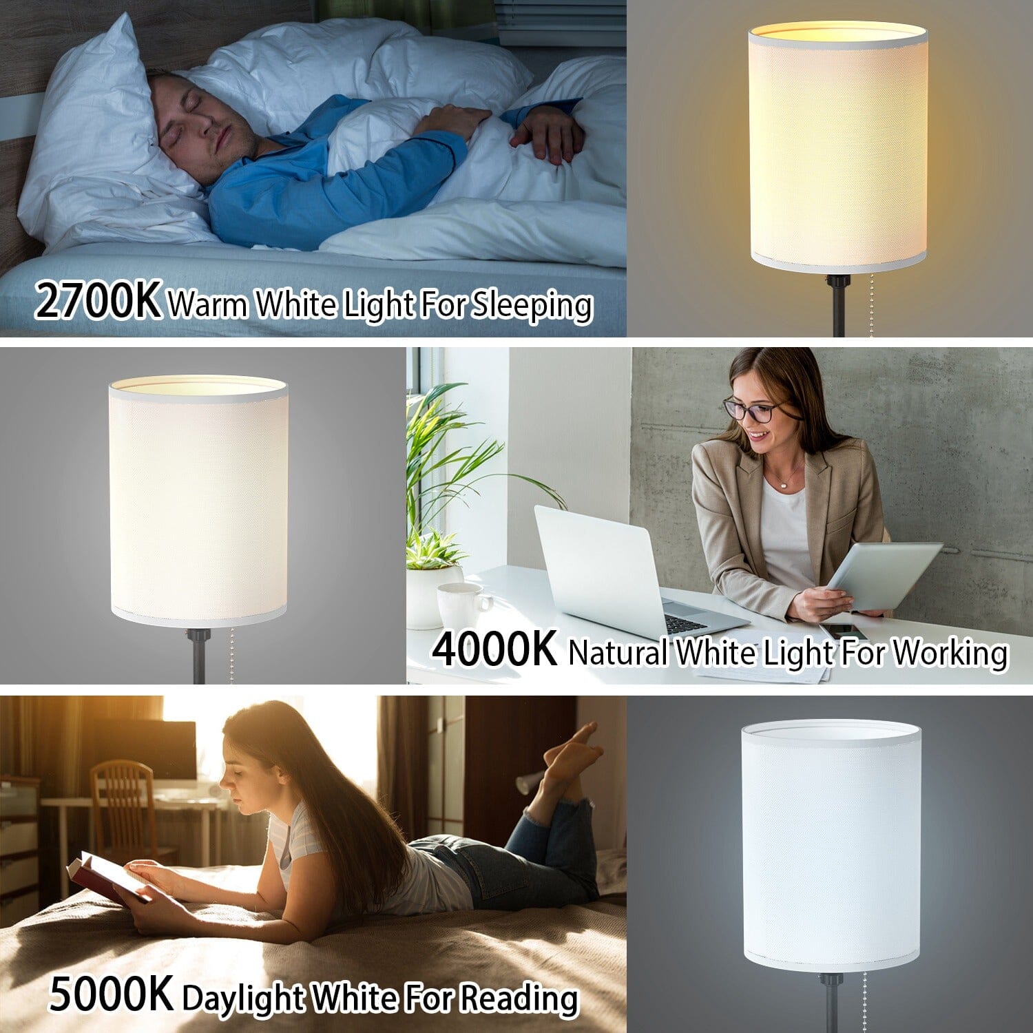 2-Pieces: Bedside Lamps 3 Color Modes USB C+A AC Output Ports Pull Chain __stock:50 Indoor Lighting Low stock refund_fee:1800 Warranty