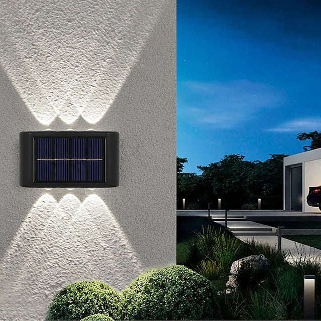 2-Pieces: Outdoor Wall Light Solar Waterproof LED Light __stock:200 Outdoor Lighting refund_fee:800 Warranty