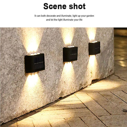 2-Pieces: Outdoor Wall Light Solar Waterproof LED Light __stock:200 Outdoor Lighting refund_fee:800 Warranty