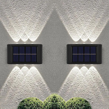 2-Pieces: Outdoor Wall Light Solar Waterproof LED Light White __stock:200 Outdoor Lighting refund_fee:800 Warranty