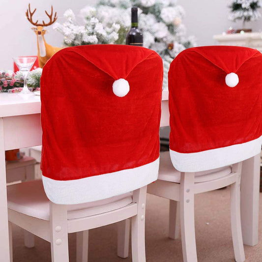 2-Pieces: Red Hat Dining Chair Slipcovers __stock:200 Holiday Decor & Apparel refund_fee:800