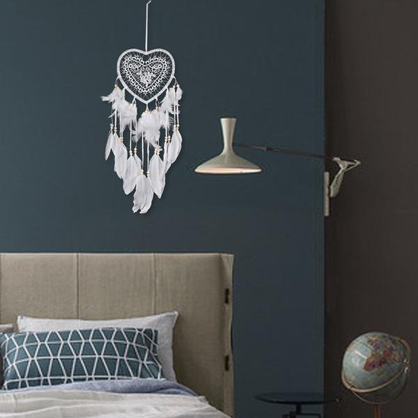 2-Pieces: Romantic LED Dream Catcher with Feather Dreamcatcher Night Light __stock:100 Furniture and Décor refund_fee:800