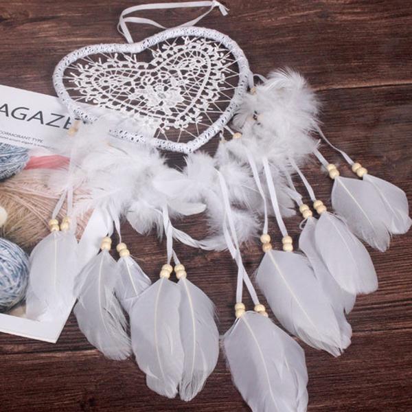 2-Pieces: Romantic LED Dream Catcher with Feather Dreamcatcher Night Light __stock:100 Furniture and Décor refund_fee:800