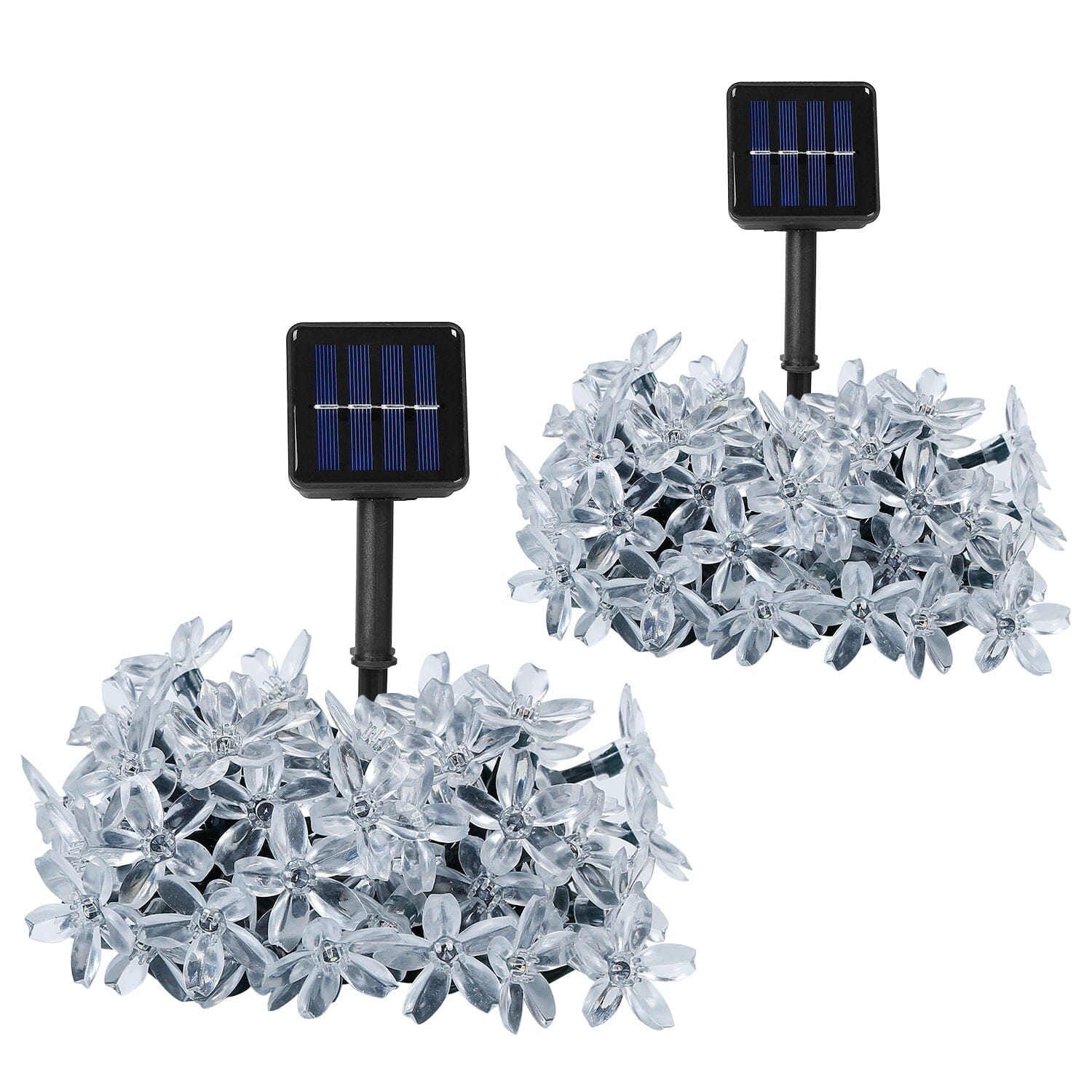 2-Pieces: Solar Power String Lights 50 LED Beads Fairy Sakura Flower __stock:50 Low stock refund_fee:1200 String & Fairy Lights Warranty