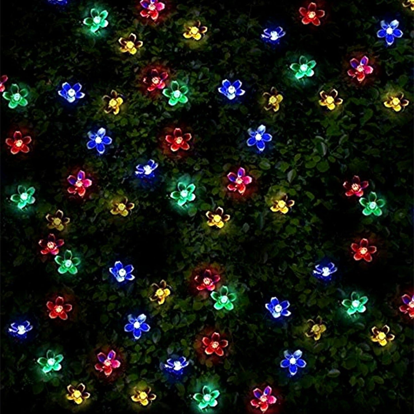 2-Pieces: Solar Power String Lights 50 LED Beads Fairy Sakura Flower __stock:50 Low stock refund_fee:1200 String & Fairy Lights Warranty