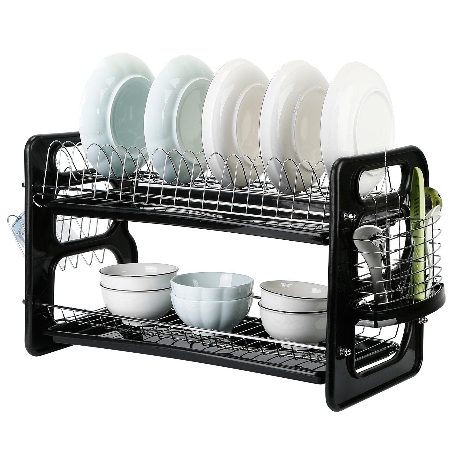 2-Tier Dish Drying Rack Drainboard Set Kitchen & Dining Low stock refund_fee:1800