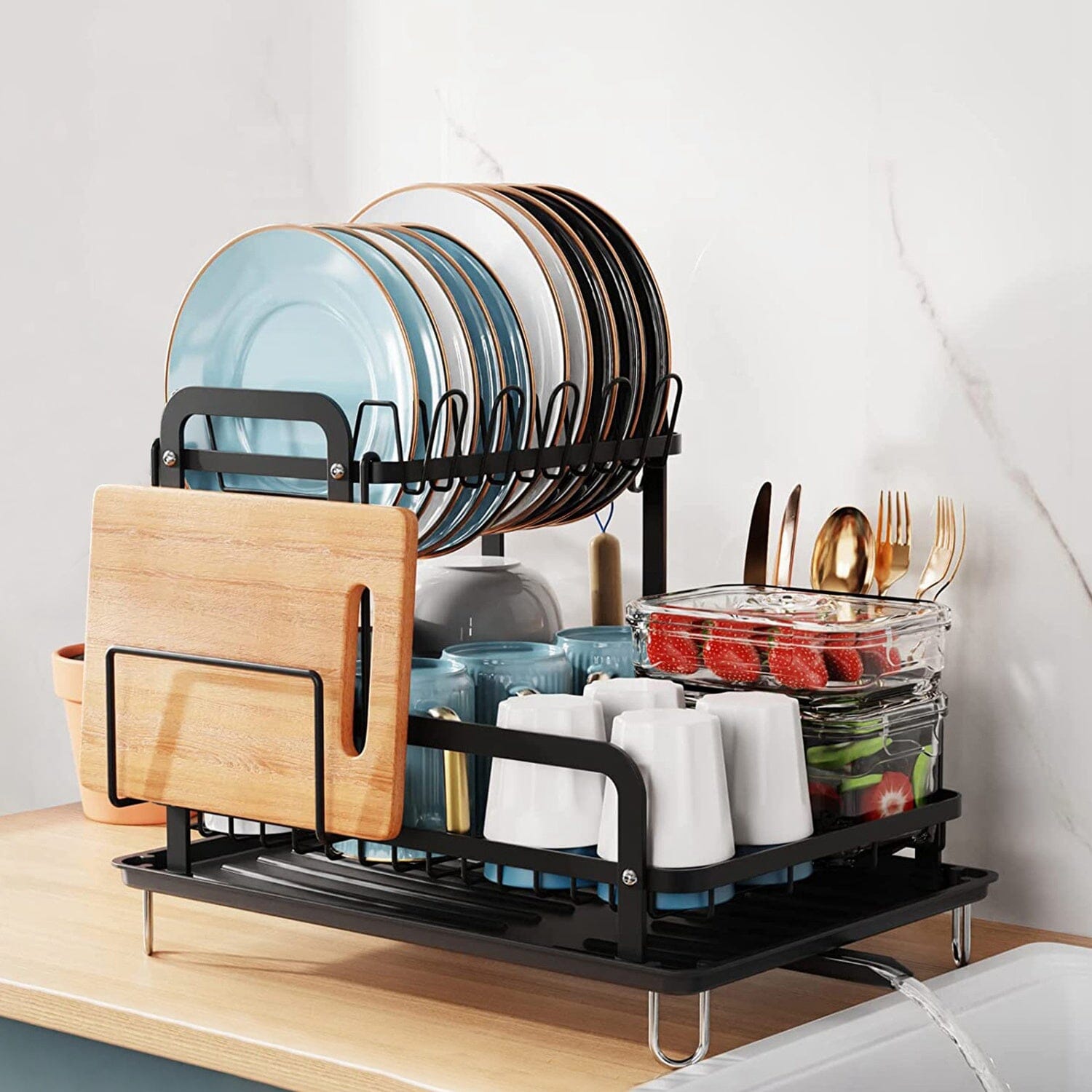 2-Tier Dish Drying Rack __stock:50 Kitchen & Dining refund_fee:1200