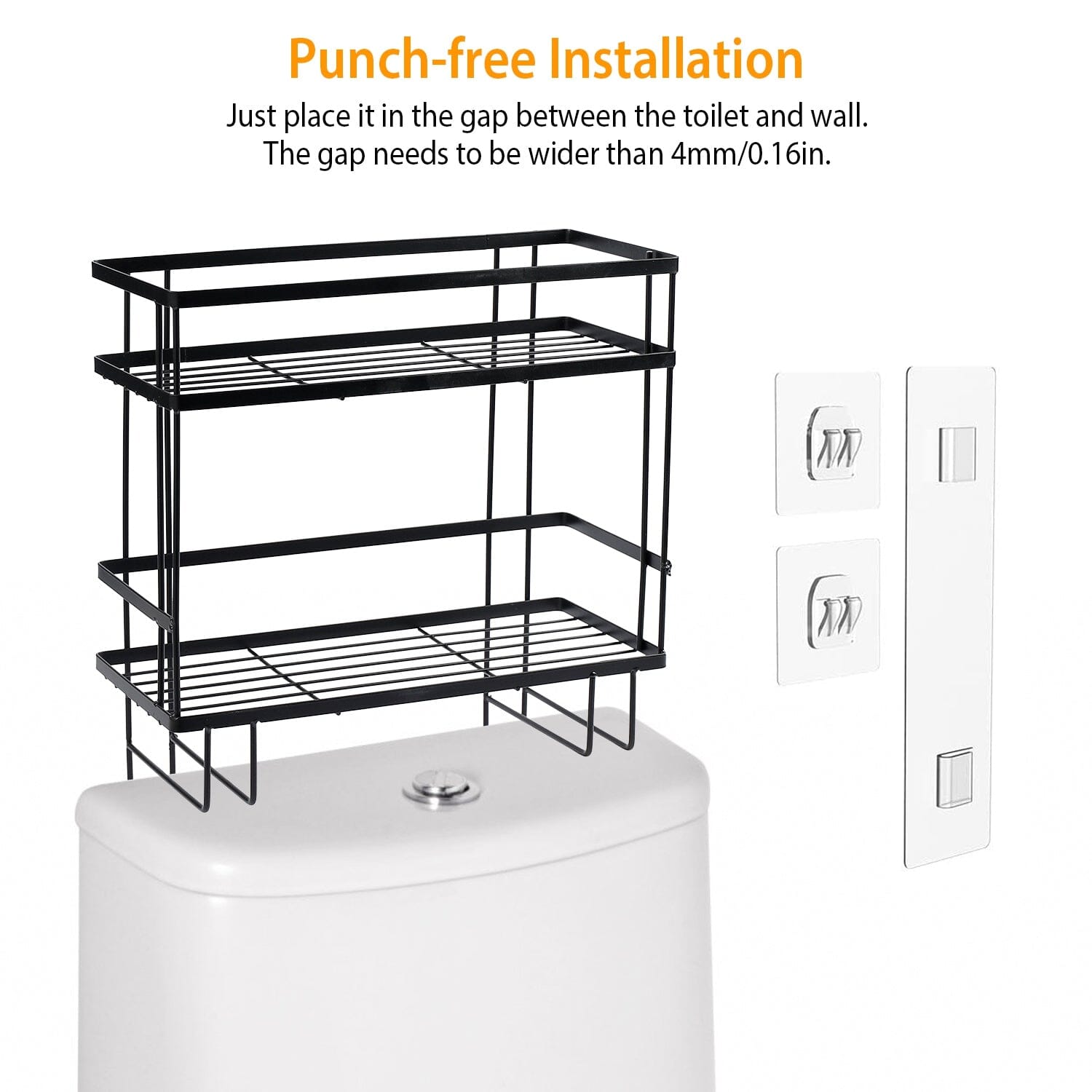 2-Tier Over the Toilet Storage Shelf Rack __stock:50 Bath Low stock refund_fee:1200