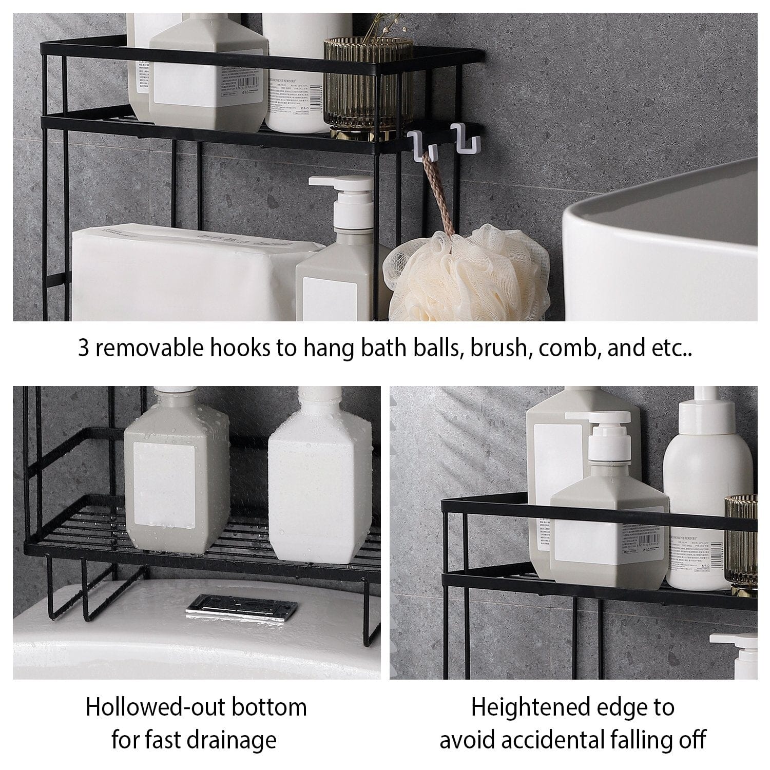 2-Tier Over the Toilet Storage Shelf Rack __stock:50 Bath Low stock refund_fee:1200