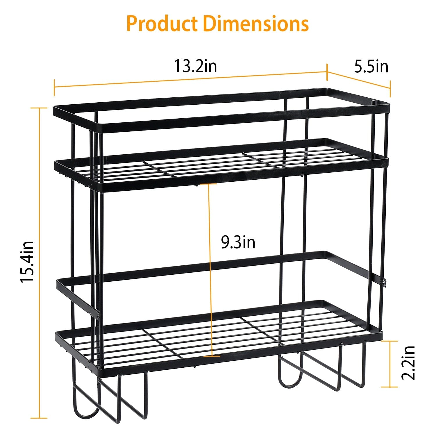 2-Tier Over the Toilet Storage Shelf Rack __stock:50 Bath Low stock refund_fee:1200