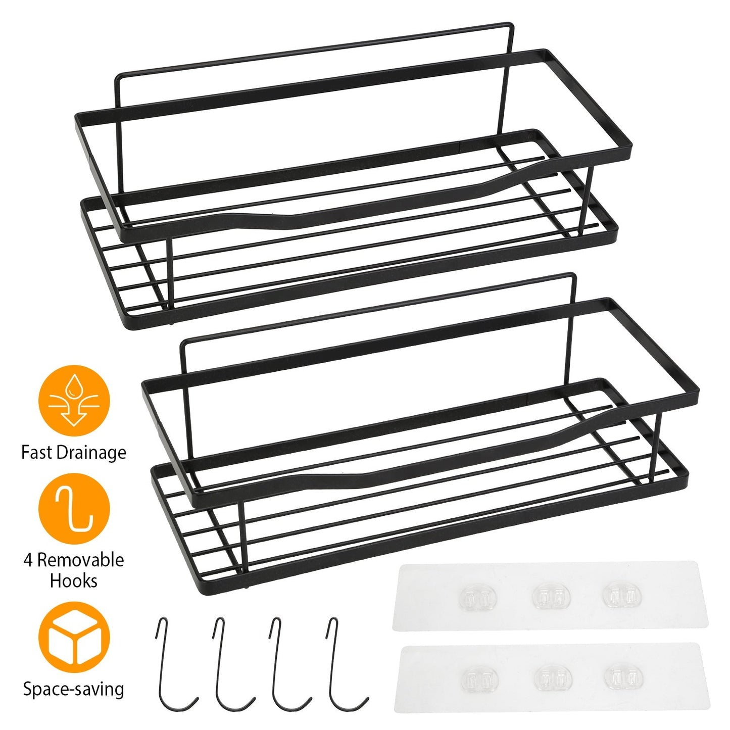 2-Tier Shower Caddy Shelf Holder __stock:50 Bath Low stock refund_fee:1200