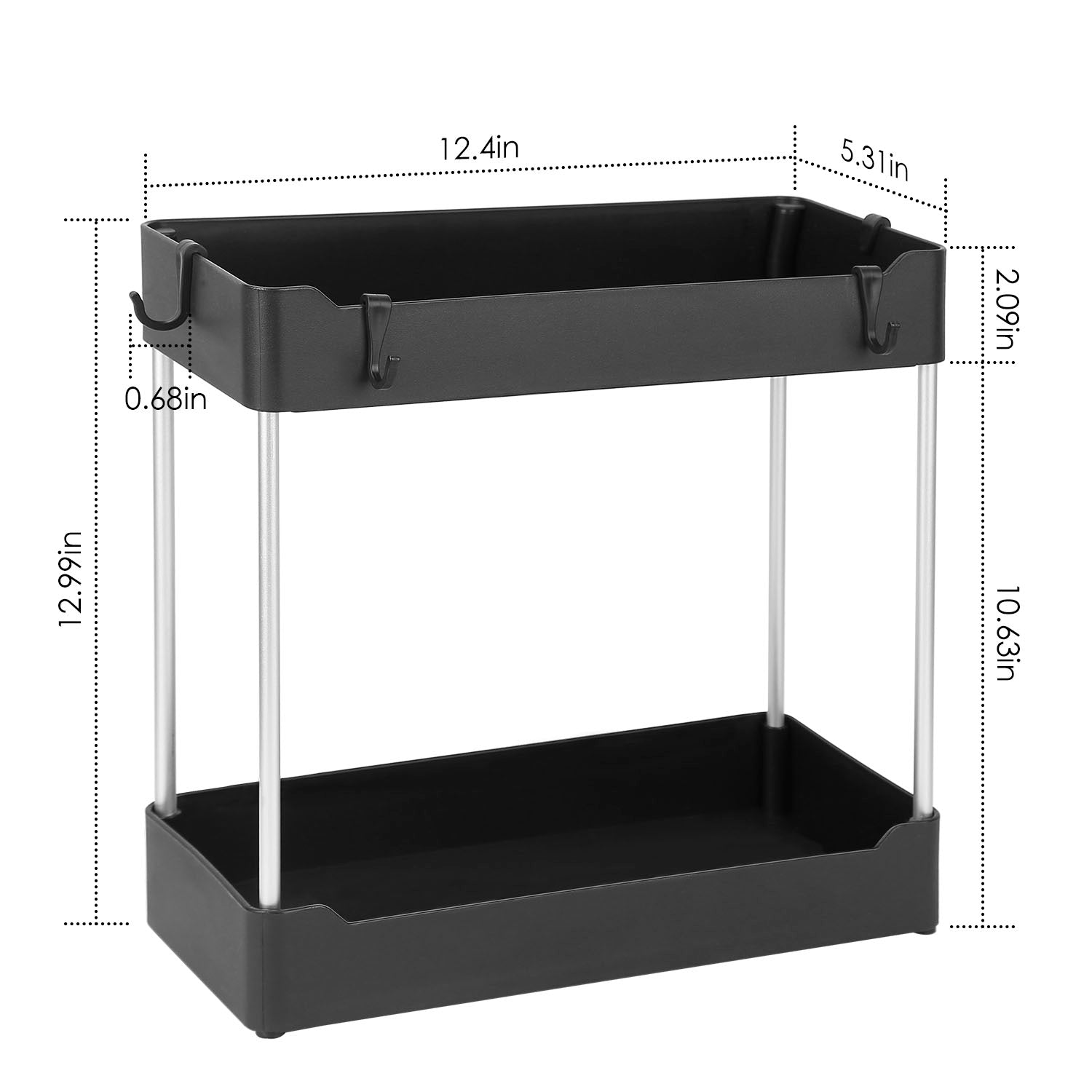 2-Tier Under Sink Shelf Organizer __stock:50 Closet & Storage refund_fee:1200