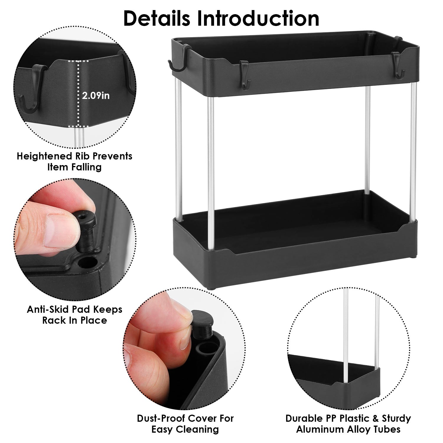 2-Tier Under Sink Shelf Organizer __stock:50 Closet & Storage refund_fee:1200