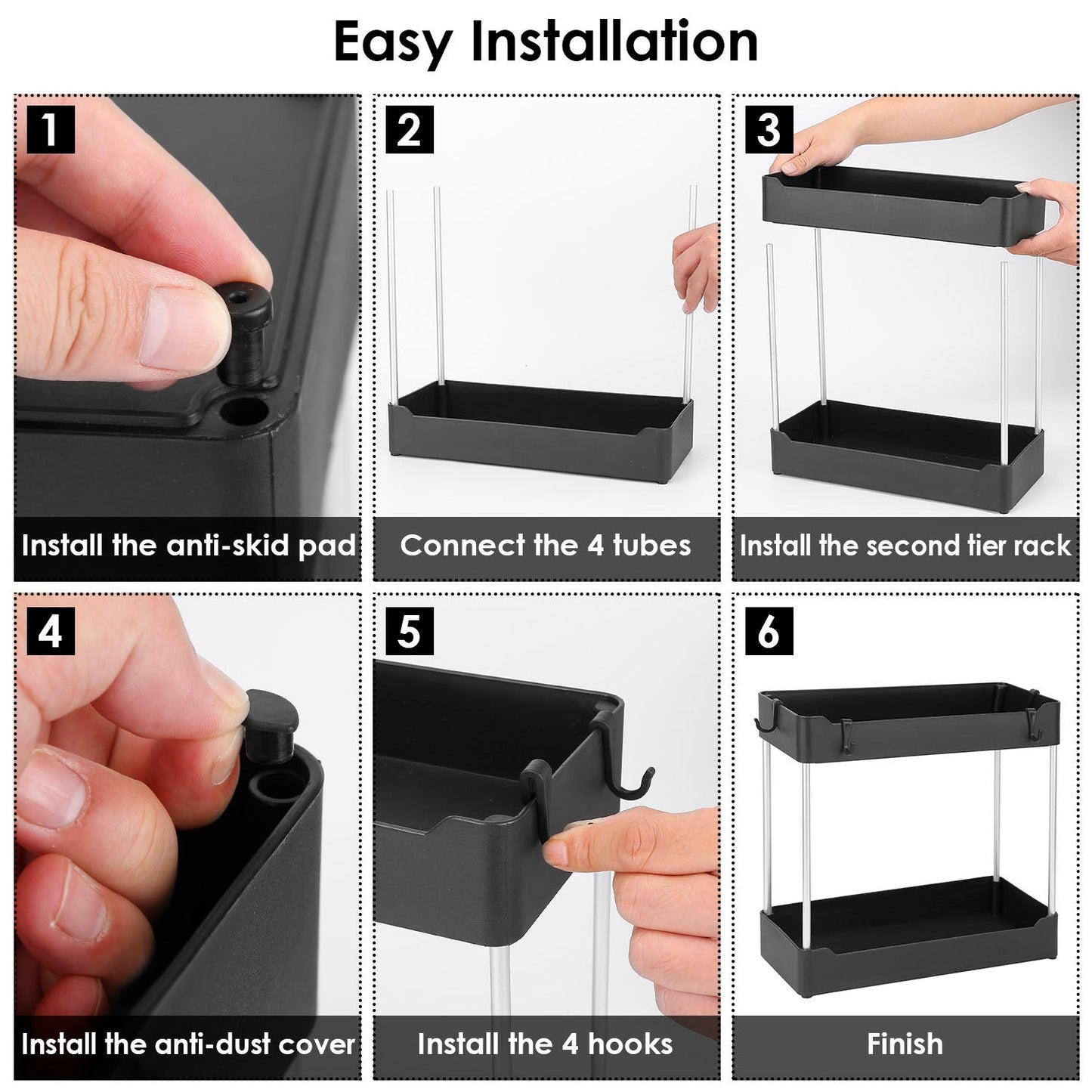 2-Tier Under Sink Shelf Organizer __stock:50 Closet & Storage refund_fee:1200