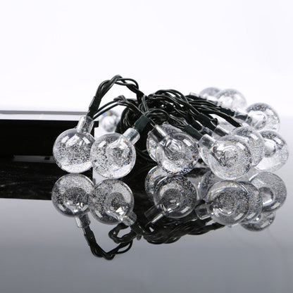 20 LED 16Ft Crystal Ball Solar String Lights __stock:1000 refund_fee:800 String & Fairy Lights Warranty