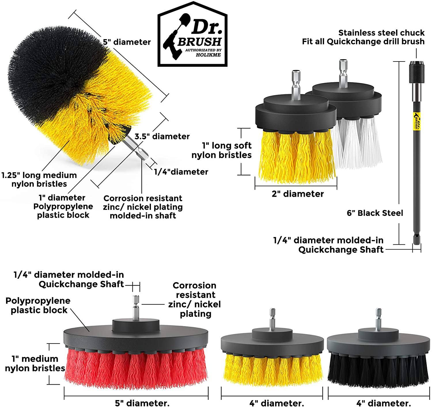 20-Pack: Holikme Drill Brush Attachments Set __stock:500 Home Improvement refund_fee:1200 show-color-swatches