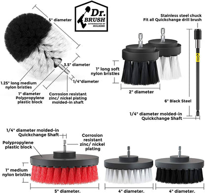 20-Pack: Holikme Drill Brush Attachments Set __stock:500 Home Improvement refund_fee:1200 show-color-swatches