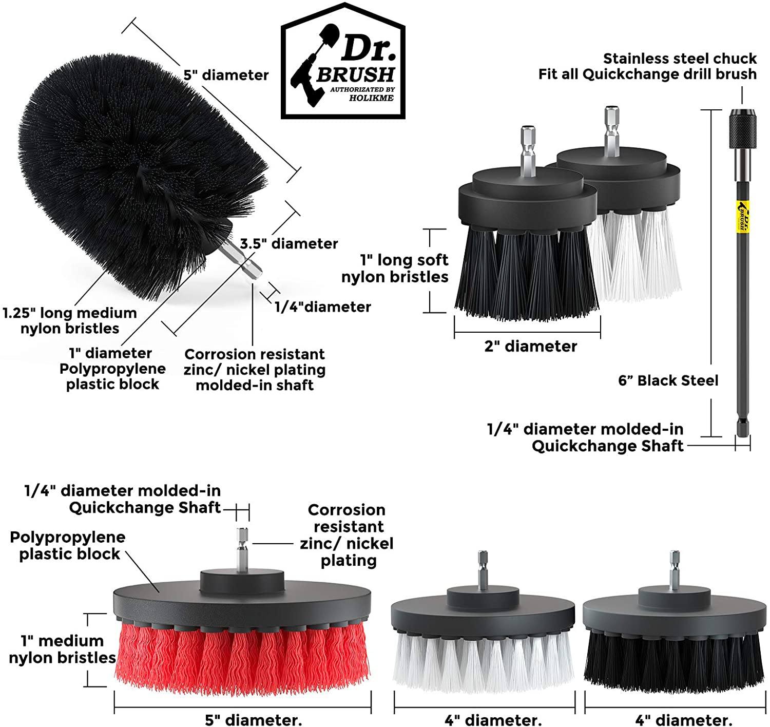 20-Pack: Holikme Drill Brush Attachments Set __stock:500 Home Improvement refund_fee:1200 show-color-swatches