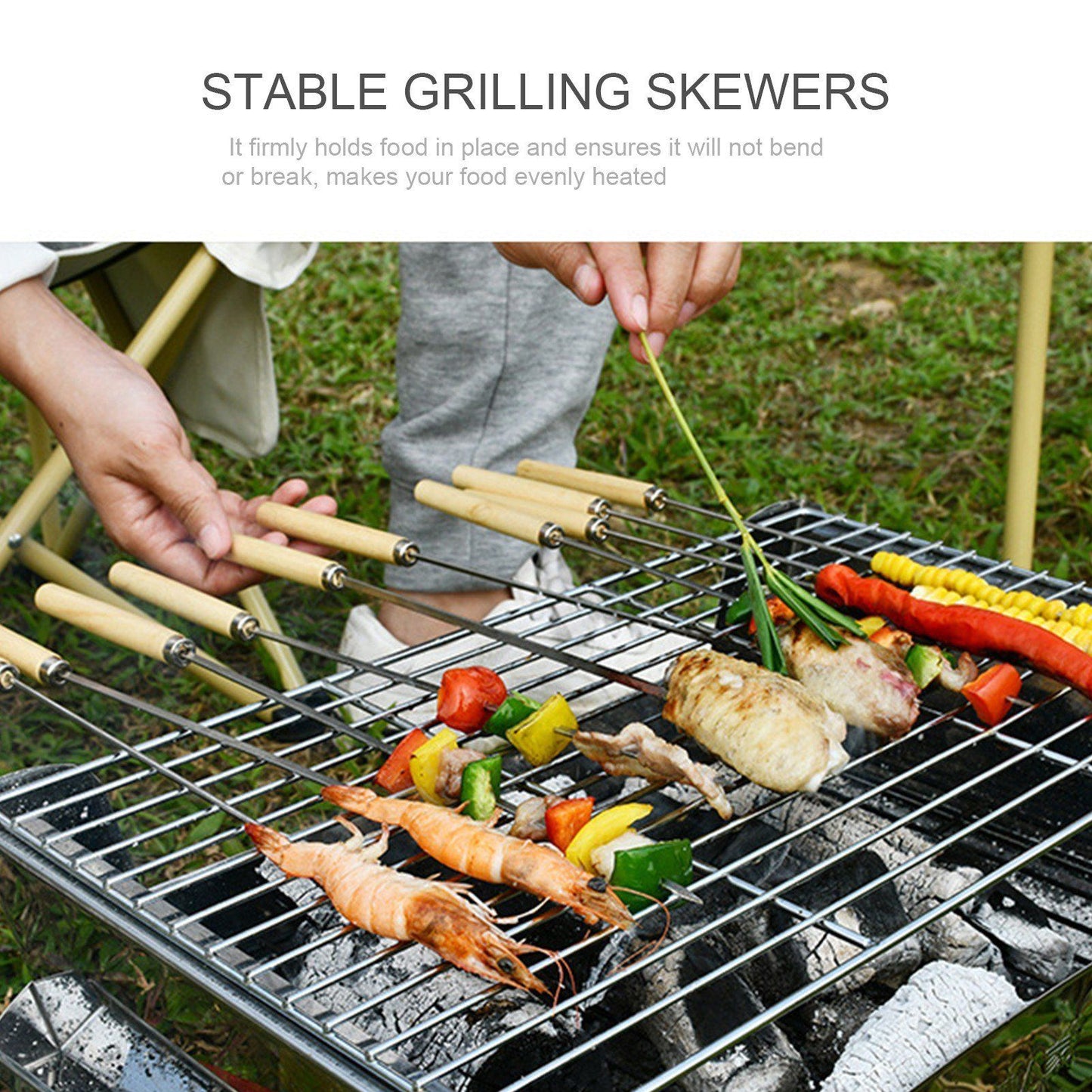 20-Piece: Barbecue Skewer Grilling Kabob Kitchen & Dining refund_fee:1200