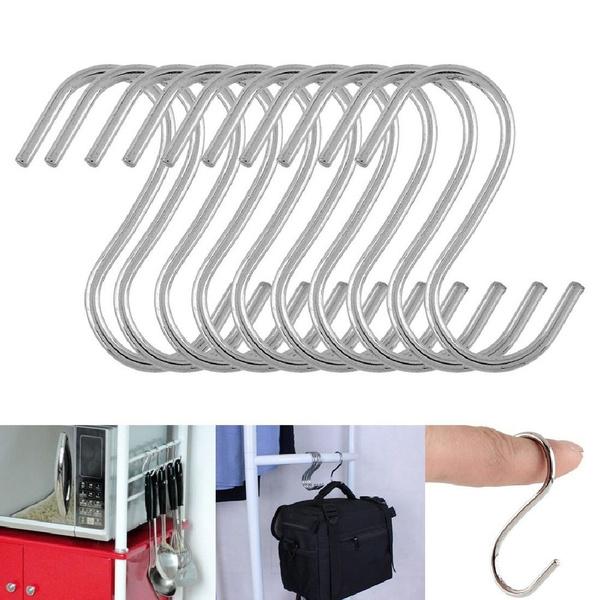 20-Piece: Household Holder Kitchen Stainless Steel S Shaped Hooks Home Improvement refund_fee:800