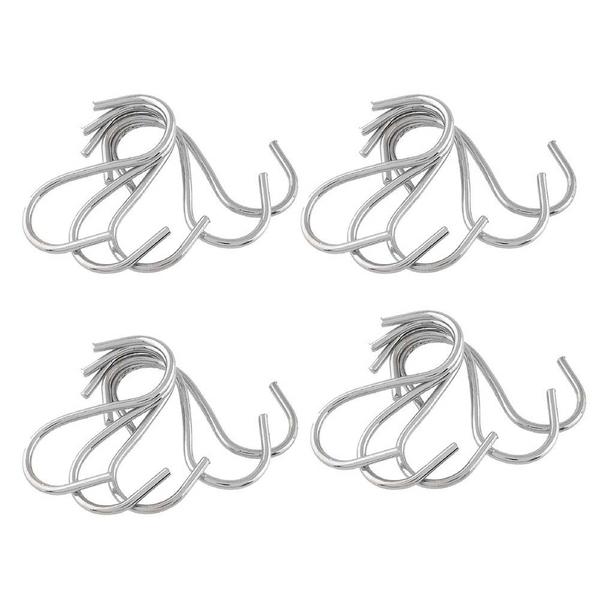 20-Piece: Household Holder Kitchen Stainless Steel S Shaped Hooks Home Improvement refund_fee:800