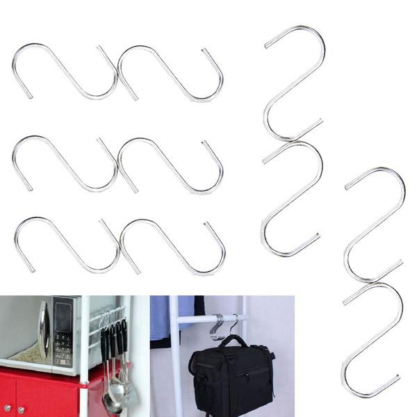 20-Piece: Household Holder Kitchen Stainless Steel S Shaped Hooks Home Improvement refund_fee:800