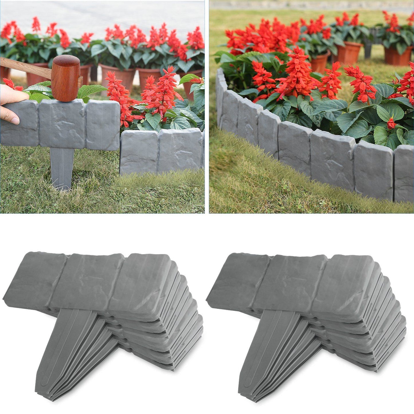 20-Pieces: Plastic Cobbled Stone Effect __stock:250 Garden & Patio refund_fee:1200