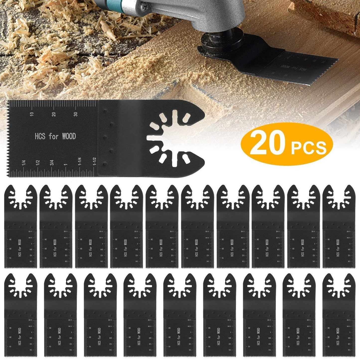 20-Pieces Set: Saw Blade Metal Oscillating Multitool Cutter Fit Home Improvement refund_fee:1200