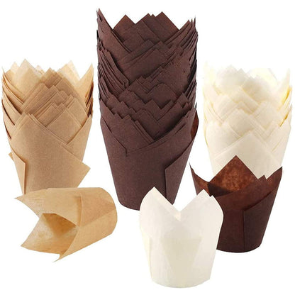 200-Piece:Tulip Cupcake Baking Cups __stock:200 Kitchen & Dining refund_fee:800