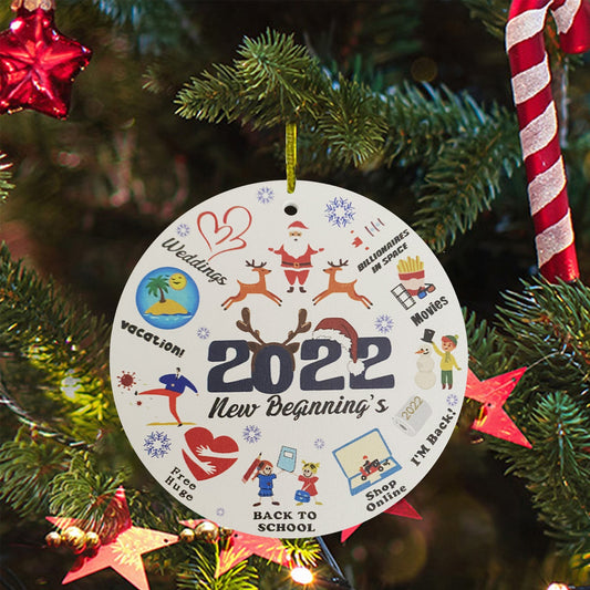 2022 Keepsake Christmas Tree Ornament and Hanging Decorations New Beginning __stock:250 Holiday Decor & Apparel refund_fee:800