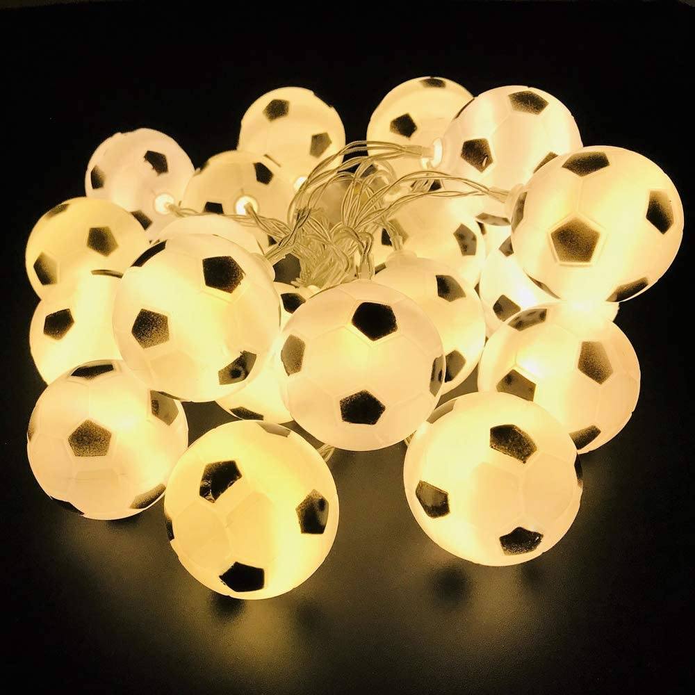 2022 World Cup Decor String Lights Soccer Warm White __stock:200 refund_fee:1200 String & Fairy Lights Warranty