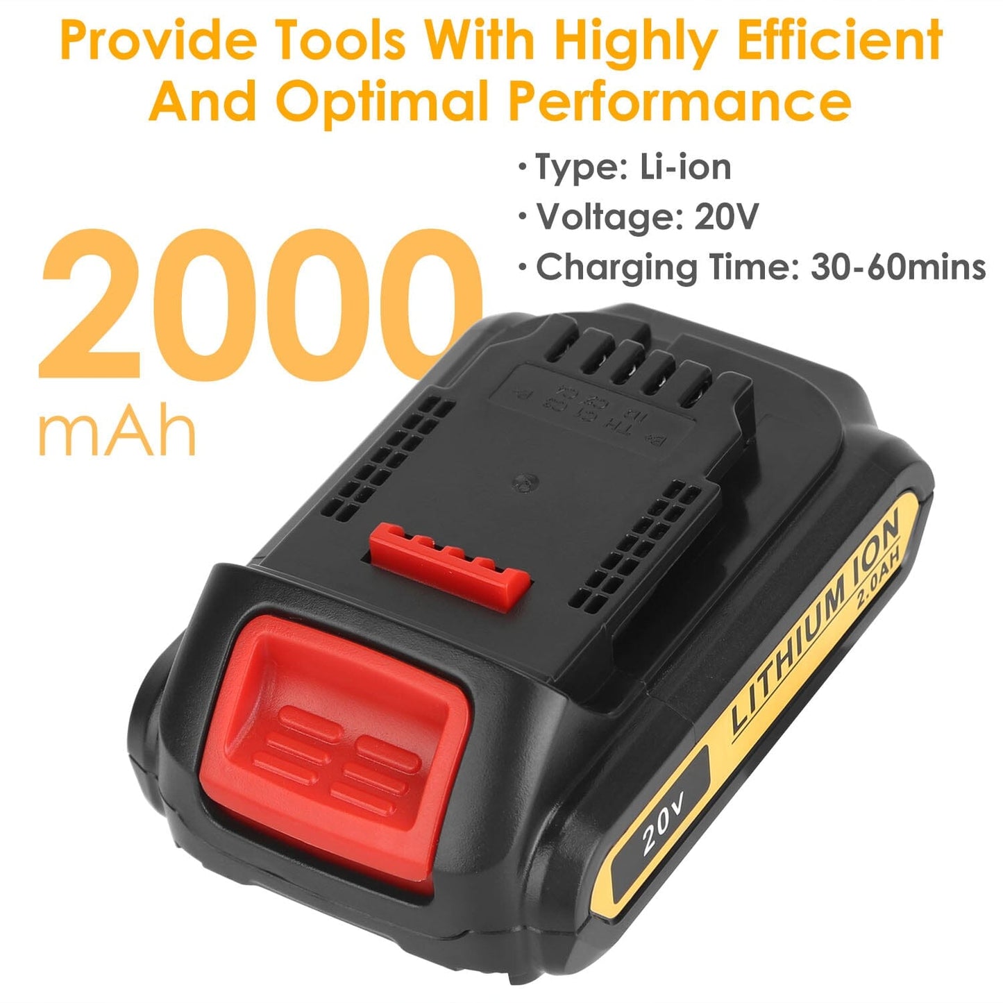 20V Replacement Battery Fit for Dewalt DCB __stock:50 Home Improvement refund_fee:1200 Warranty